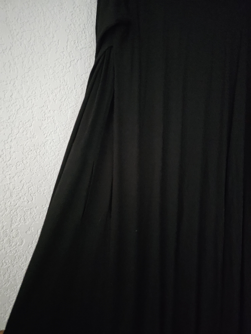 Eileen Fisher Black Long-Sleeve Scoop Neck Midi Dress - Picture 4 of 8